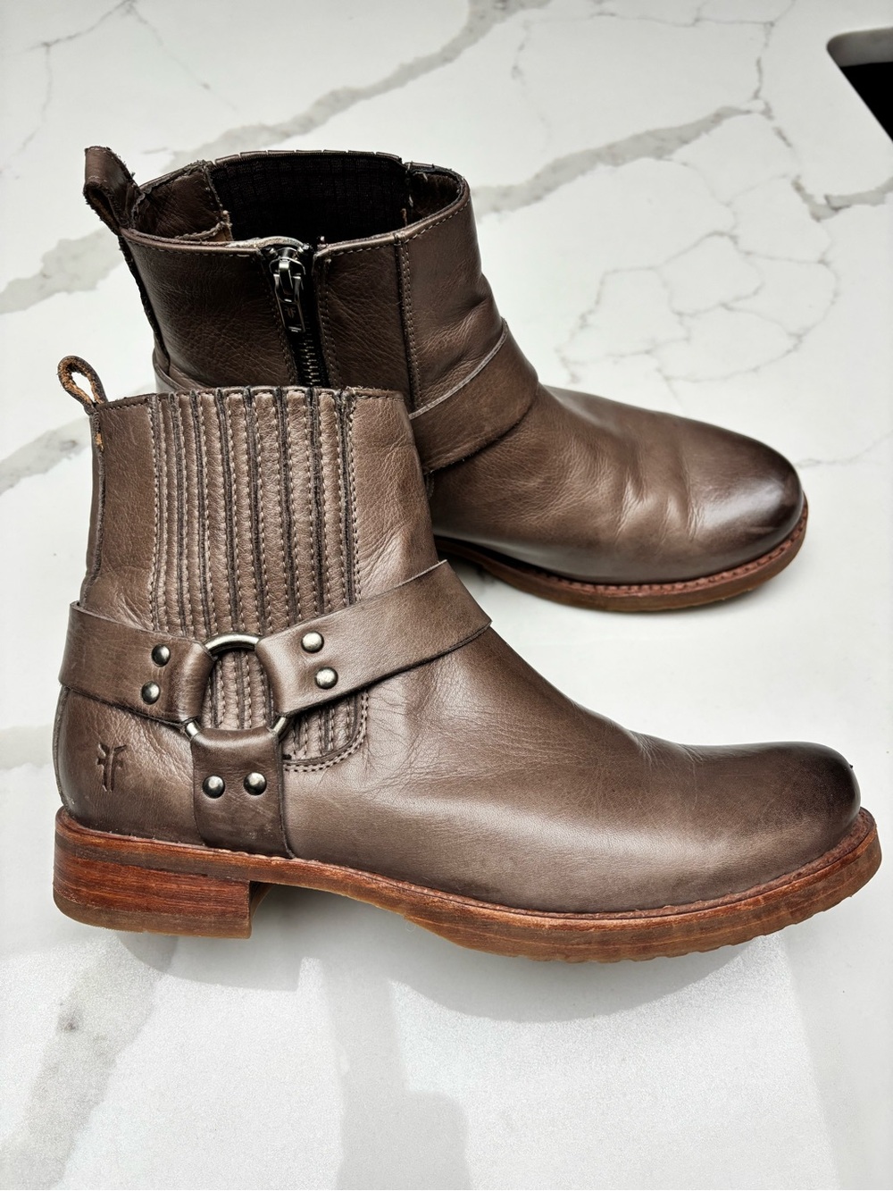 Frye Veronica Leather Harness Boot - Ankle Chelsea NWOT